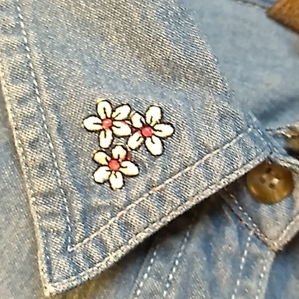 Just My Size 14W denim embroidered shirt bears 🐻 - Picture 5 of 6